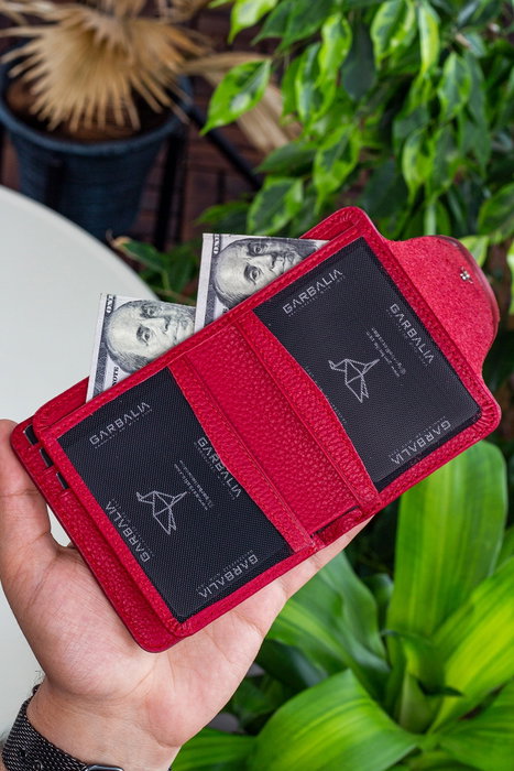 Zoozie Bags Luzern - Red Tarjetero de Piel